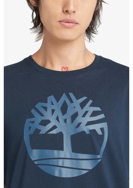 Tree Logo Short Sleeve Erkek Mavi T-Shirt TB0A2C2RZ021 fırsatları