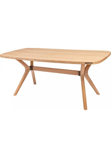 Laurent Wicker Masa Meşe 160 Lık Boyasız Ham