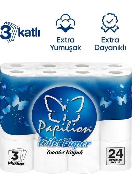 Extra-Soft 3 Katlı Tuvalet Kağıdı 24X6 - 144 Rulo