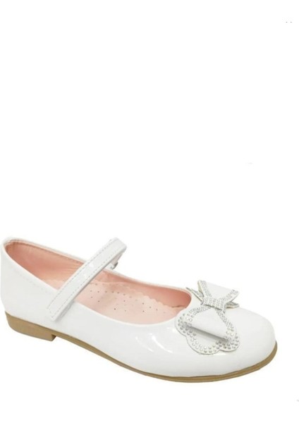 Iremsu Tam Ortopedik Kaymaz Kauçuk Taban Beyaz Babet 02