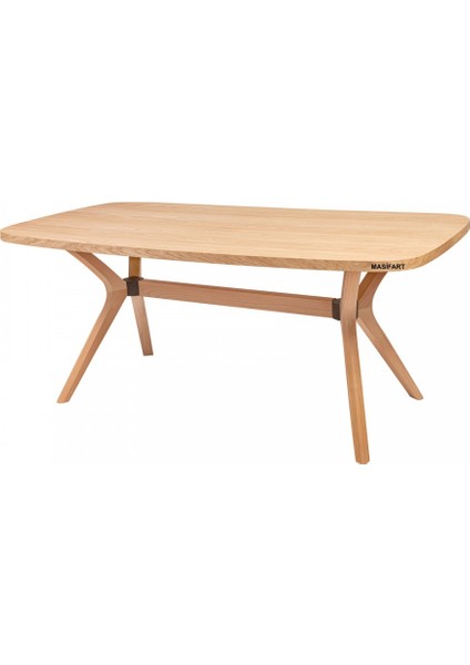 Martoni Wicker Masa Meşe 190 Lık Boyasız Ham