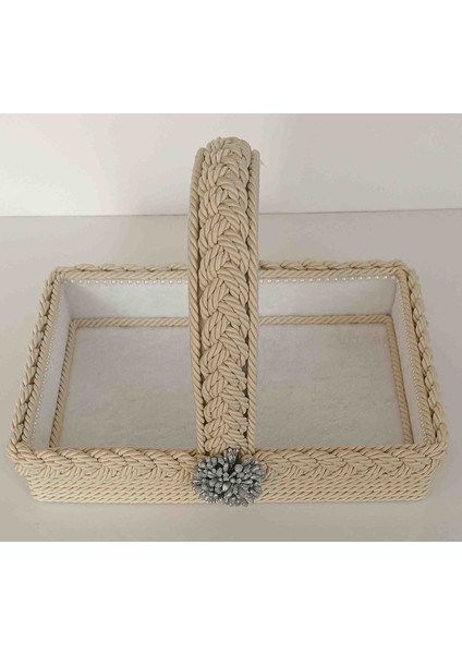 Örgü Saplı Sepet Organizer Hediyelik Bohçalık Çeyizlik fiyatları