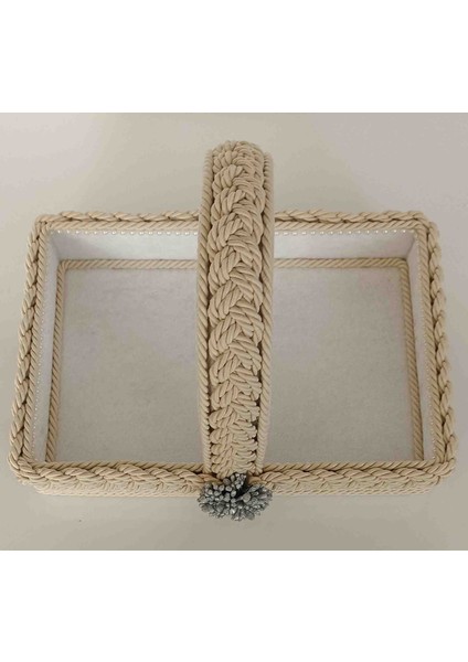 Örgü Saplı Sepet Organizer Hediyelik Bohçalık Çeyizlik indirimleri