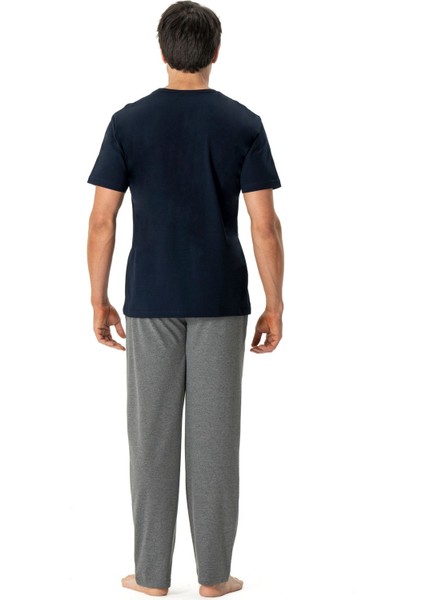 18798 Erkek Kısa Kollu Pijama Takımı-Lacivert modelleri