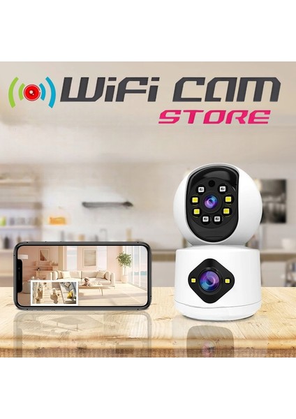 Çift Kameralı Fhd İç Mekan Ptz Wifi Smart Kamera Yoosee Program