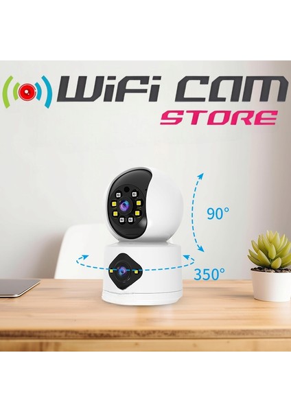 Çift Kameralı Fhd İç Mekan Ptz Wifi Smart Kamera Yoosee Program