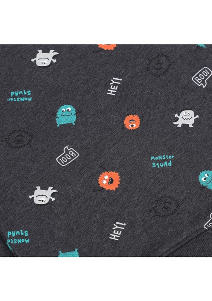 Erkek Çocuk Şardonlu Pijama Takım - 11540 - Antrasit fiyatları