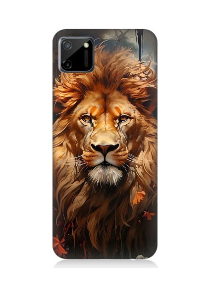 Realme C11 Uyumlu Yorgun Savaşçı Aslan Desenli Silikon Kılıf