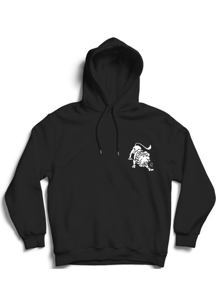 Aslan Burcu, Leo, Logo, Astroloji, Burç, Astrology, Zodiac Kapüşonlu Sweatshirt Hoodie