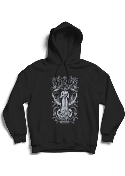 Kova Burcu, Aquarius, Gothic, Astroloji, Burç, Astrology, Zodiac Kapüşonlu Sweatshirt Hoodie
