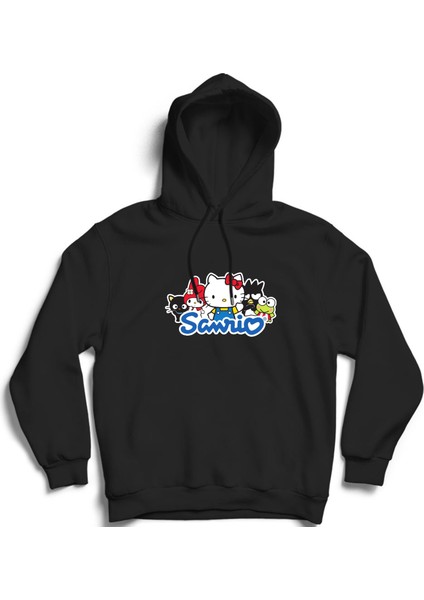 Samrio, Kuromi, Kitty And Friends Kapüşonlu Sweatshirt Hoodie