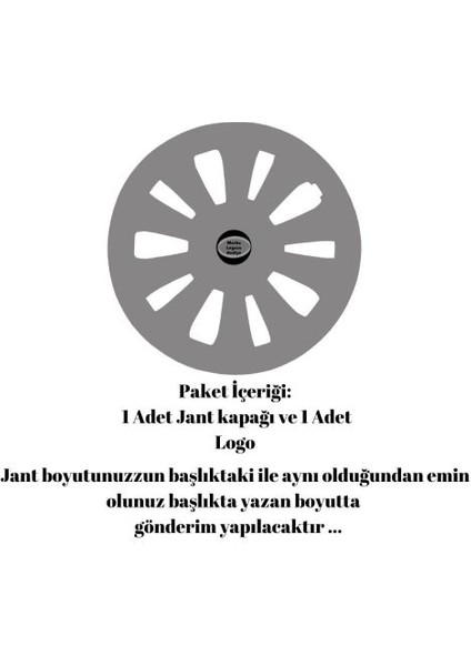 Chevrolet Cruze 15 Inç Jant Kapağı Amblemli Gri 1 Adet 101 fırsatları