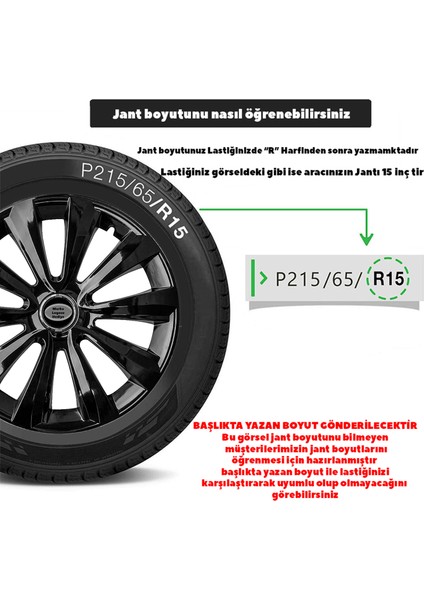 Peugeot 306 15 Inç Jant Kapağı Amblemli Piano Black 4'lü Takım 219