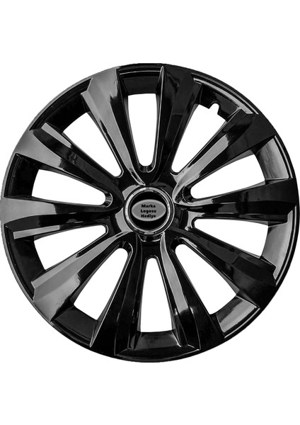 Skoda 15 Inç Jant Kapağı Amblemli Piano Black 1 Adet 219