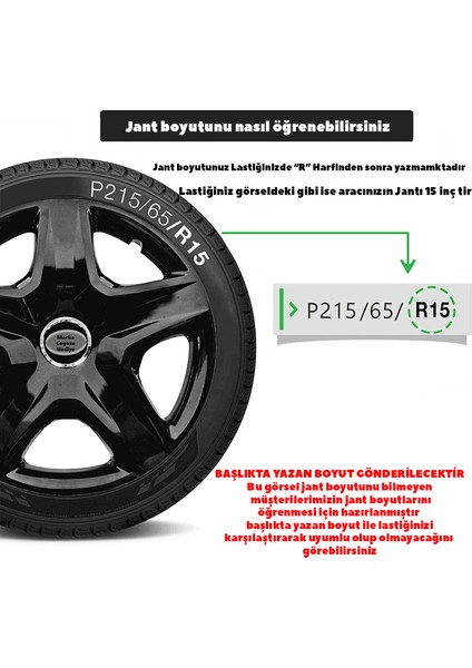 Tofaş Şahin 14 Inç Jant Kapağı Amblemli Piano Black 1 Adet 201