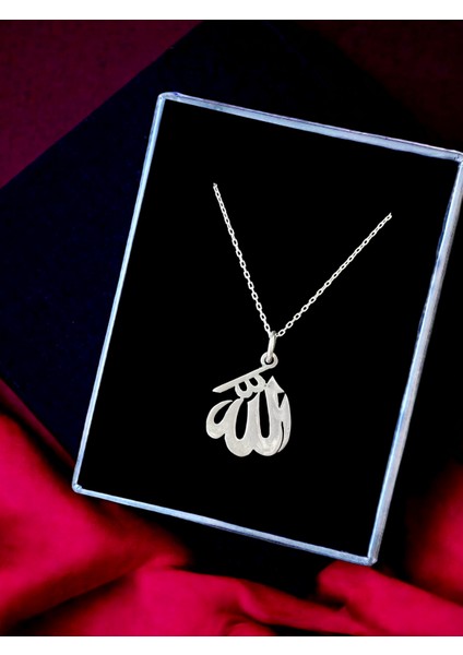 Alâ Silver Jewellery Allah Lafzı Tasarım 925 Ayar Gümüş Kolye