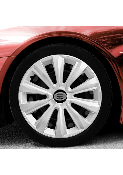 Ford Fiesta Van 16 Inç Jant Kapağı Amblemli Gri 4'lü Takım 143