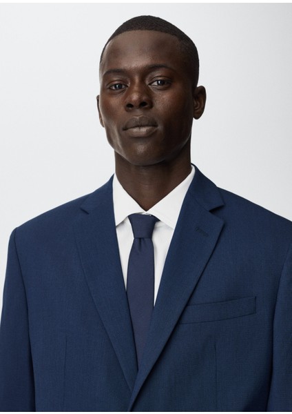 Slim Fit Mikro Yapı Takım Elbise Blazer
