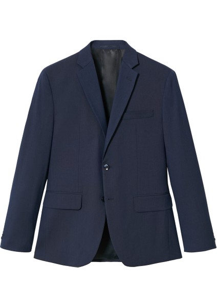 Slim Fit Mikro Yapı Takım Elbise Blazer
