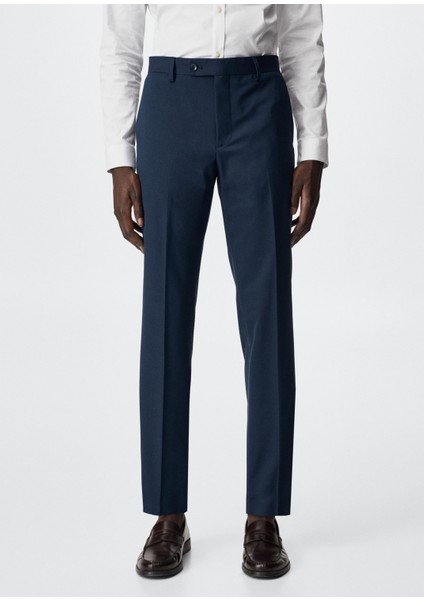 Slim Fit Mikro Yapı Takım Elbise Pantolonu
