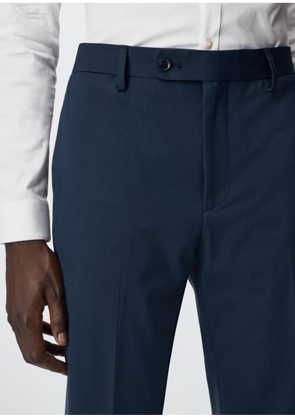 Slim Fit Mikro Yapı Takım Elbise Pantolonu