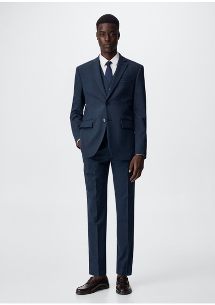 Slim Fit Mikro Yapı Takım Elbise Pantolonu