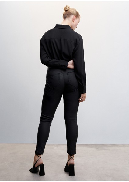Dar push-up mumlu jean pantolon