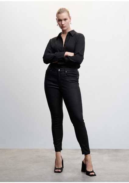 Dar push-up mumlu jean pantolon