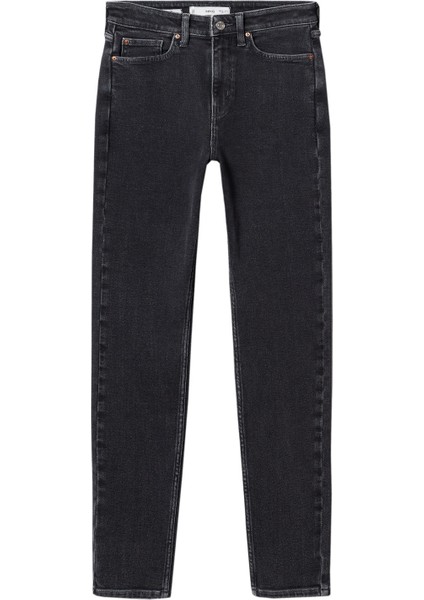 Yüksek belli skinny jean pantolon