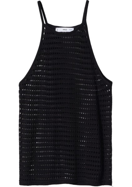 Halter Yaka Örme Üst