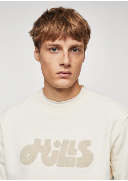 Mesajlı Pamuklu Sweatshirt