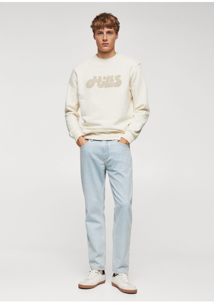 Mesajlı Pamuklu Sweatshirt