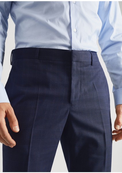Süper Slim Fit Takım Elbise Pantolonu