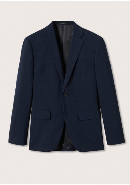 Man Slim Fit Kareli Takım Blazer fırsatları