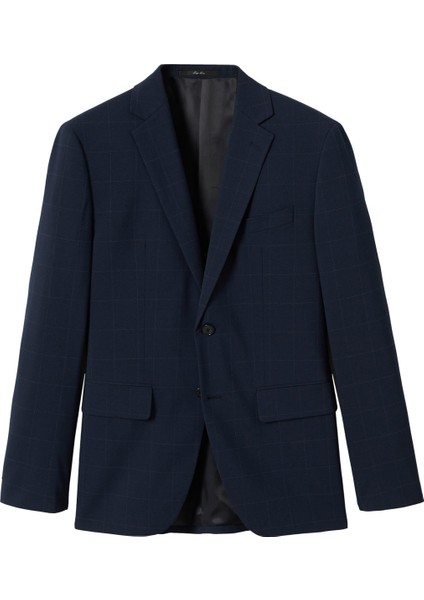Man Slim Fit Kareli Takım Blazer indirimleri