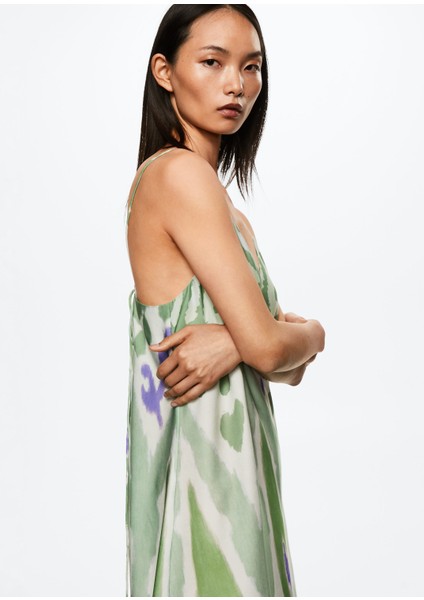 Baskılı Saten Elbise fiyatları