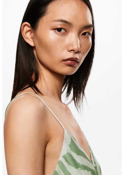 Baskılı Saten Elbise fırsatları