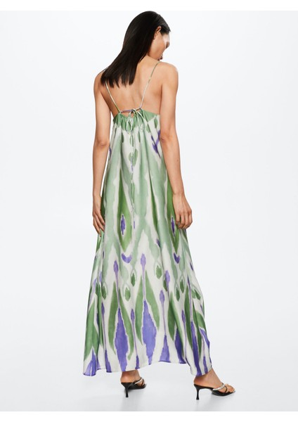 Baskılı Saten Elbise indirimleri