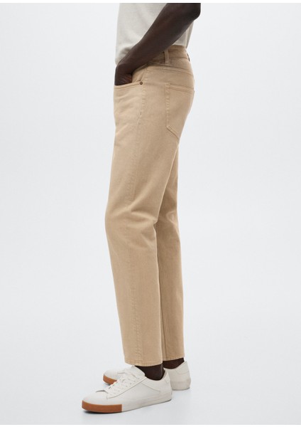 Man Ben Daralan Paçalı Kısa Jean