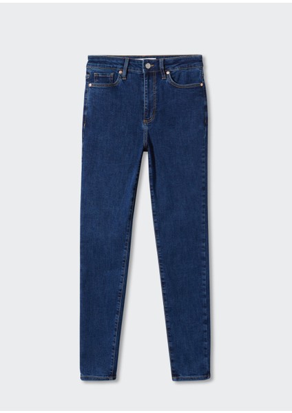 Yüksek belli skinny jean pantolon