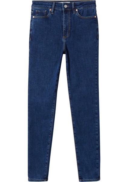 Yüksek belli skinny jean pantolon