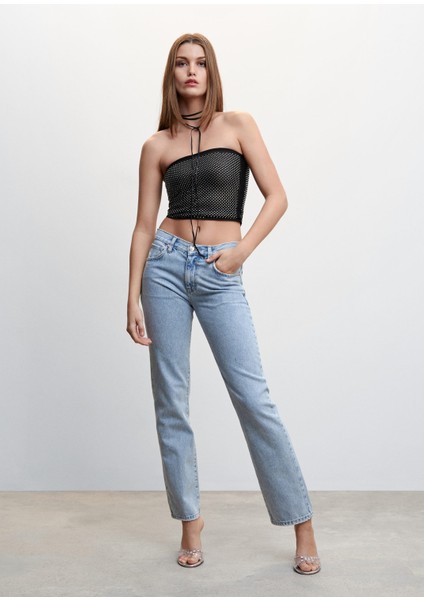 Taşlı Bandeau Üst modelleri