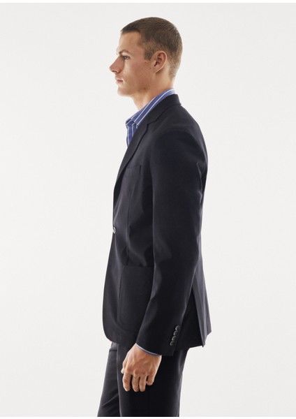 Nefes Alabilen Slim Fit Takım Elbise Ceketi