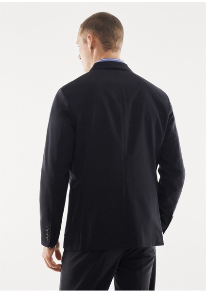 Nefes Alabilen Slim Fit Takım Elbise Ceketi