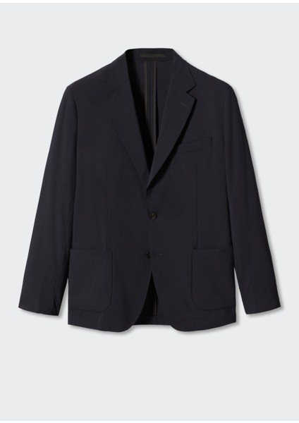 Nefes Alabilen Slim Fit Takım Elbise Ceketi
