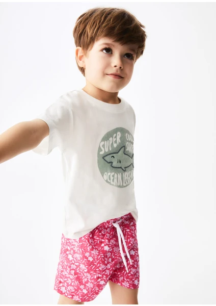 Mango Kids Çiçek desenli mayo