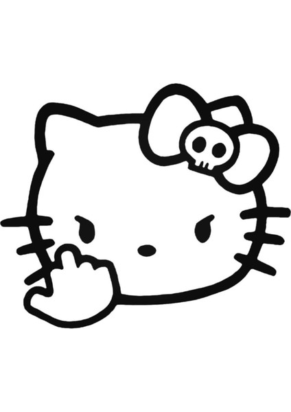 Hello Kitty Hello Kitty Flip The Bird Bad Style 2 Sticker 20 cm