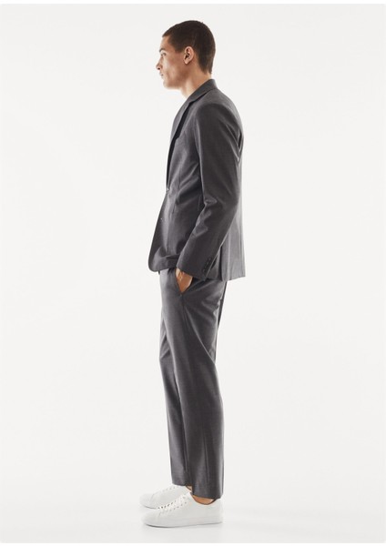 Man Nefes Alabilen Slim Fit Takım Elbise Ceketi fırsatları