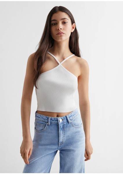 Delikli culotte jean pantolon