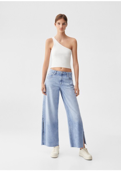 Delikli culotte jean pantolon fiyatları